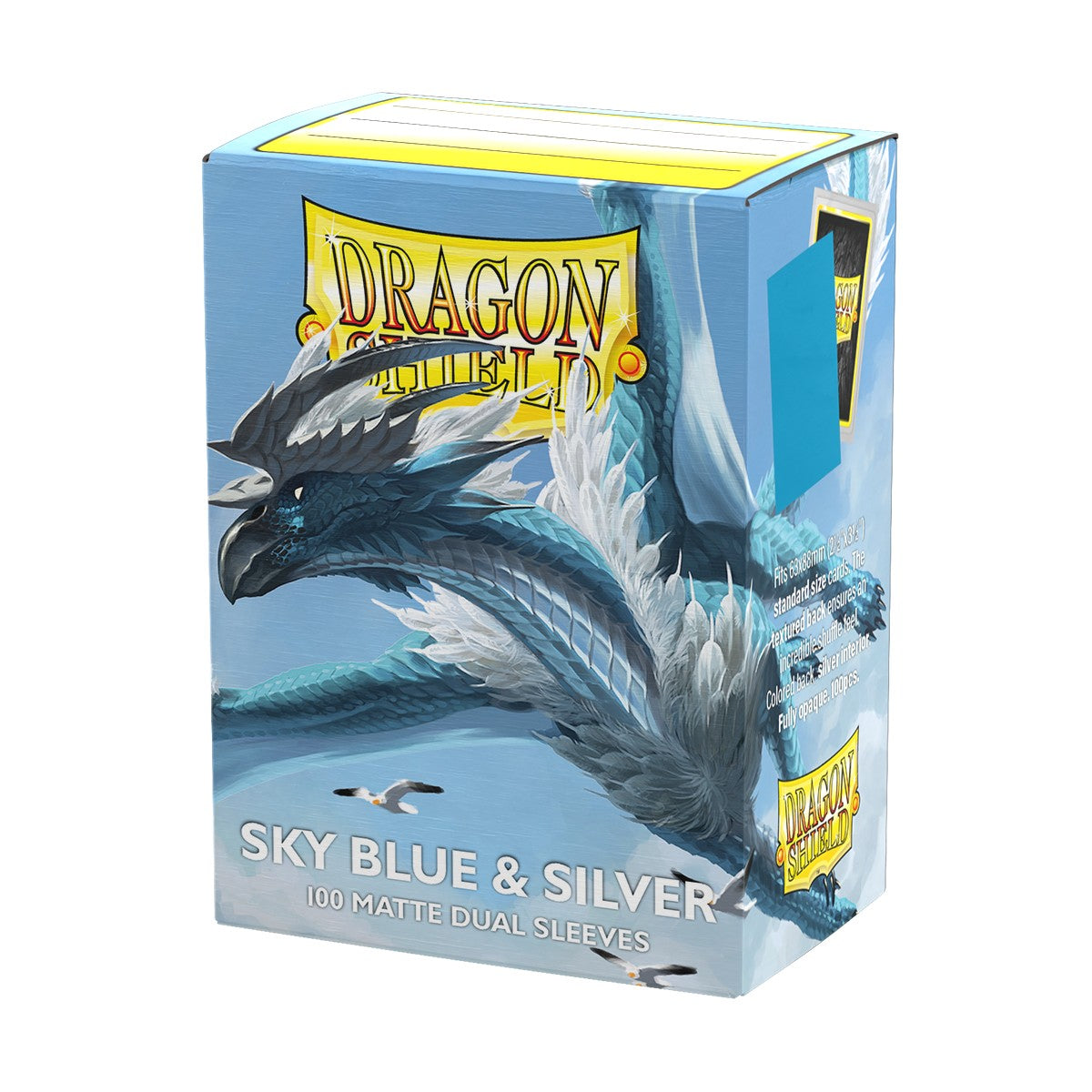DRAGON SHIELD 100CT BOX DUAL MAT SKY BLUE & SLR