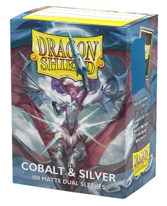 DRAGON SHIELD 100CT BOX MATTE COBALT AND SILVER