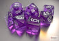 TRANSLUCENT MINI 7 DIE SET PURPLE/WHITE