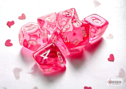 TRANSLUCENT MINI 7 DIE SET PINK/WHITE