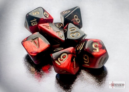 GEMINI MINI 7 DIE SET BLACK-RED/GOLD