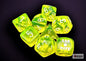 TRANSLUCENT NEON YLW/WHT 7-DIE SET W/ BONUS DIE
