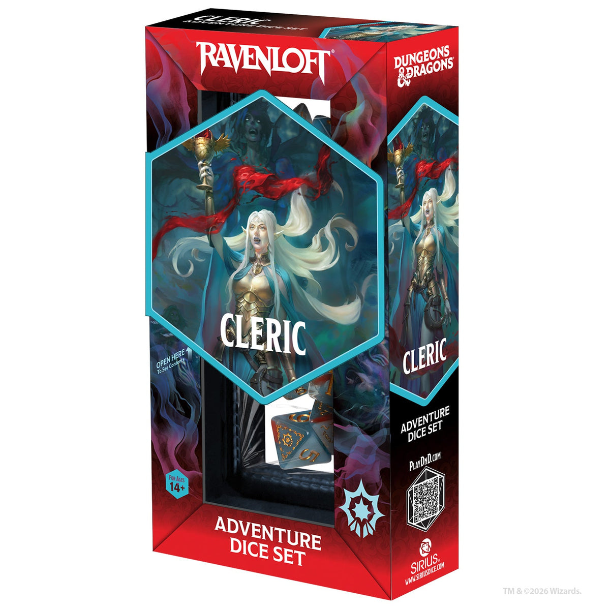 SDZ ADVENTURE DICE CLERIC LIGHT BLUE RED