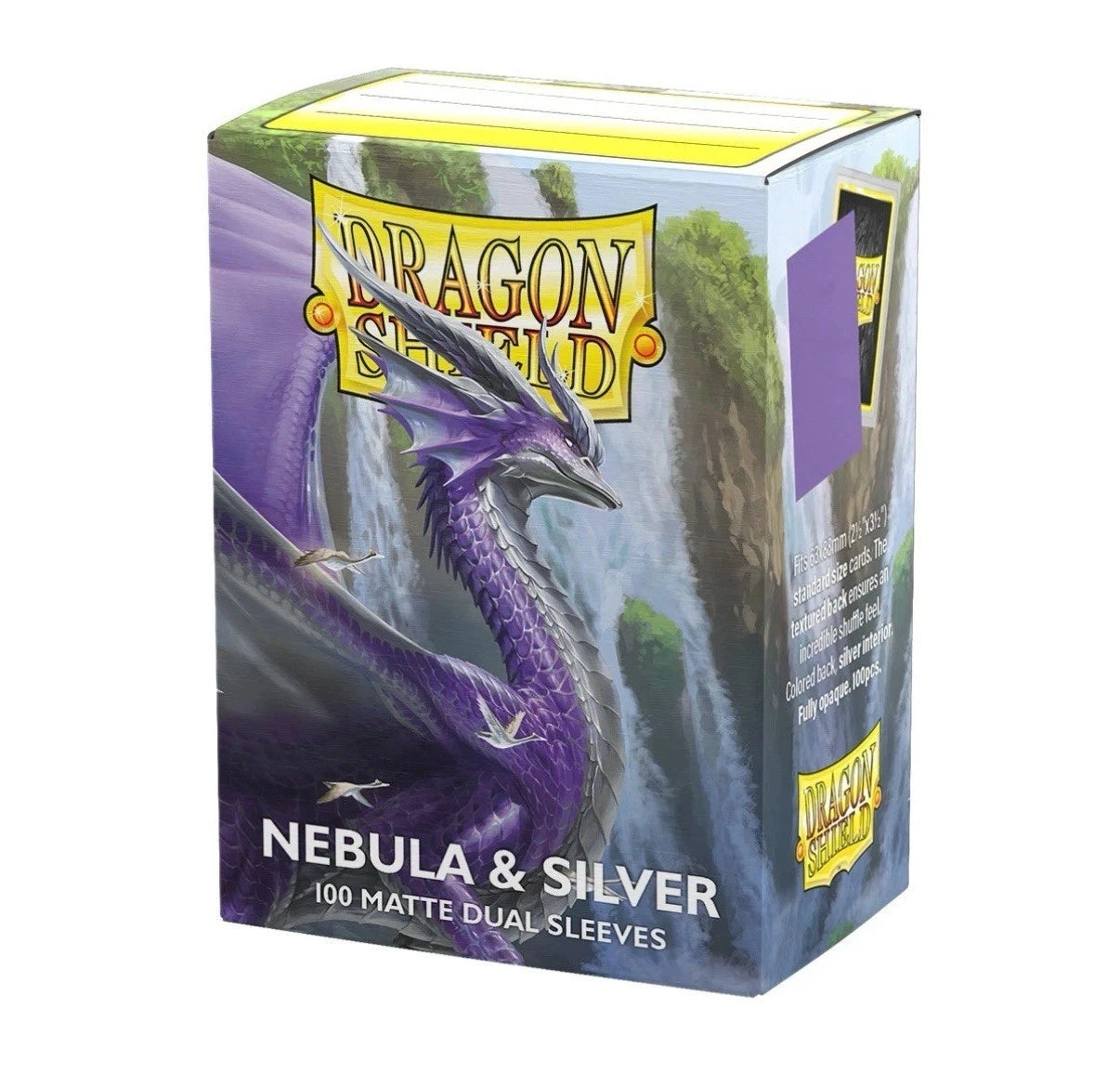 DRAGON SHIELD 100CT BOX DUAL MAT NEBULA & SILVER