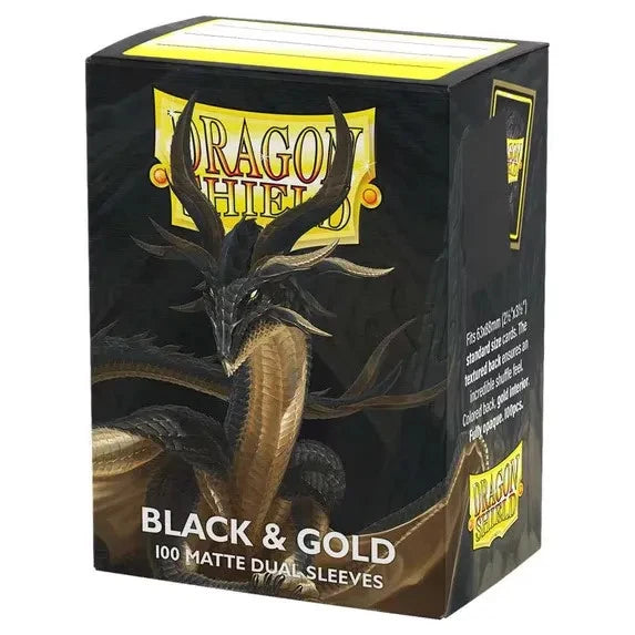 DRAGON SHIELD 100CT BOX MATTE BLACK AND GOLD